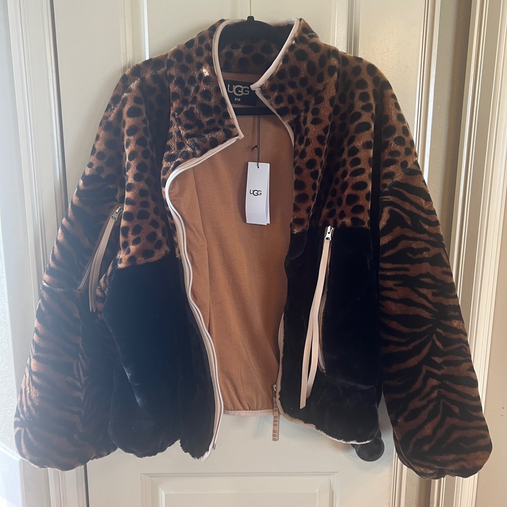 Ugg Animal Print faux fur jacket